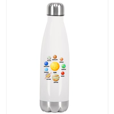 Solar System Planets Sun Mars Stainless Steel Insulated Water Bottle