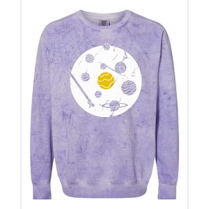 Solar System Vinyl Record Colorblast Crewneck Sweatshirt