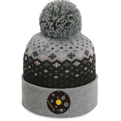 Solar System Vinyl Record The Baniff Cuffed Pom Beanie