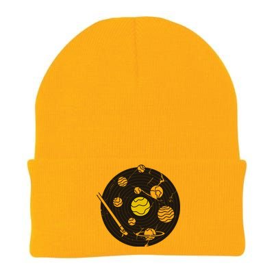 Solar System Vinyl Record Knit Cap Winter Beanie