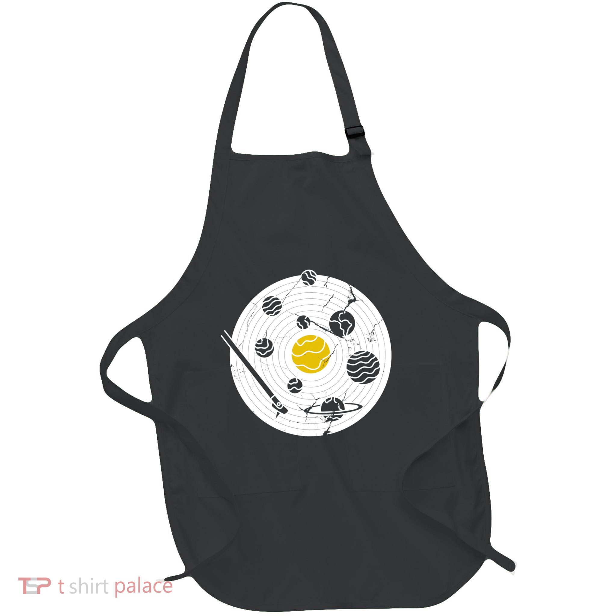 Solar System Vinyl Record Full-Length Apron With Pockets