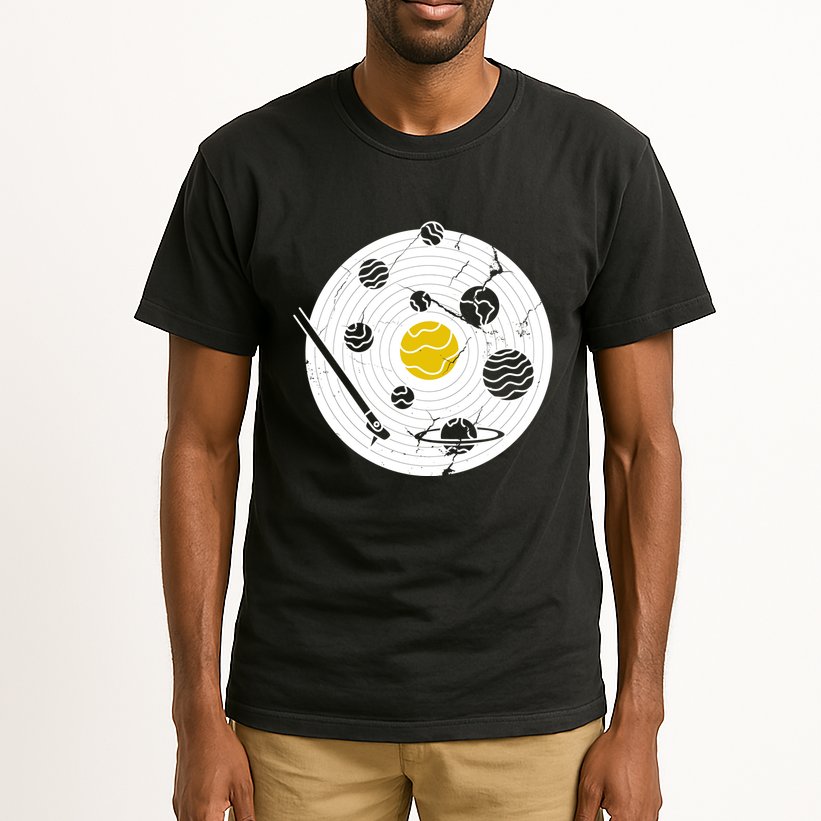 Solar System Vinyl Record Tall T-Shirt