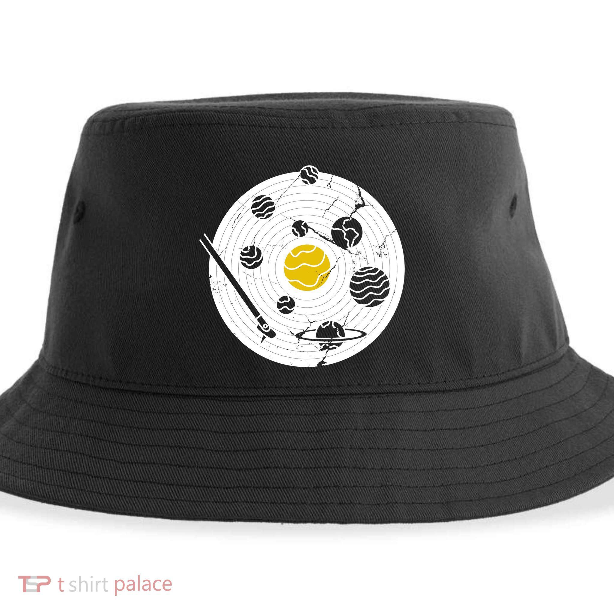 Solar System Vinyl Record Sustainable Bucket Hat
