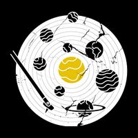 Solar System Vinyl Record Drawstring Bag