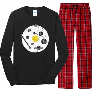 Solar System Vinyl Record Long Sleeve Pajama Set