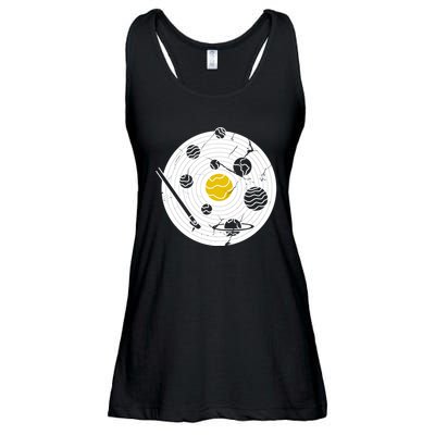 Solar System Vinyl Record Ladies Essential Flowy Tank