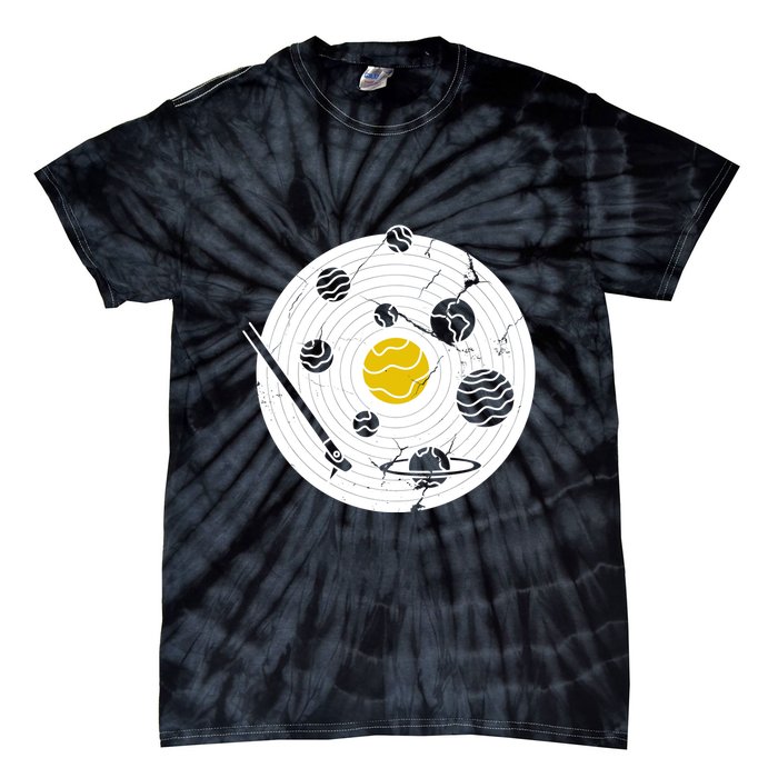 Solar System Vinyl Record Tie-Dye T-Shirt