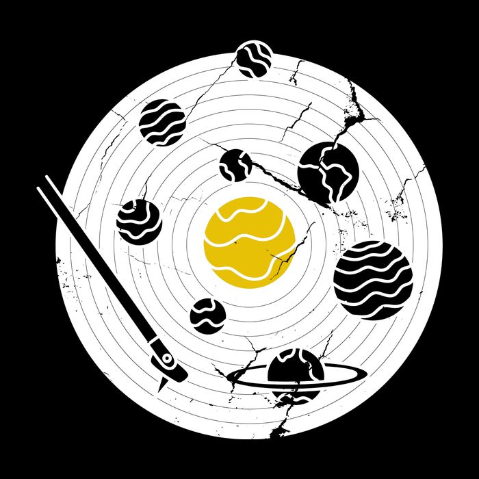 Solar System Vinyl Record Tie-Dye T-Shirt