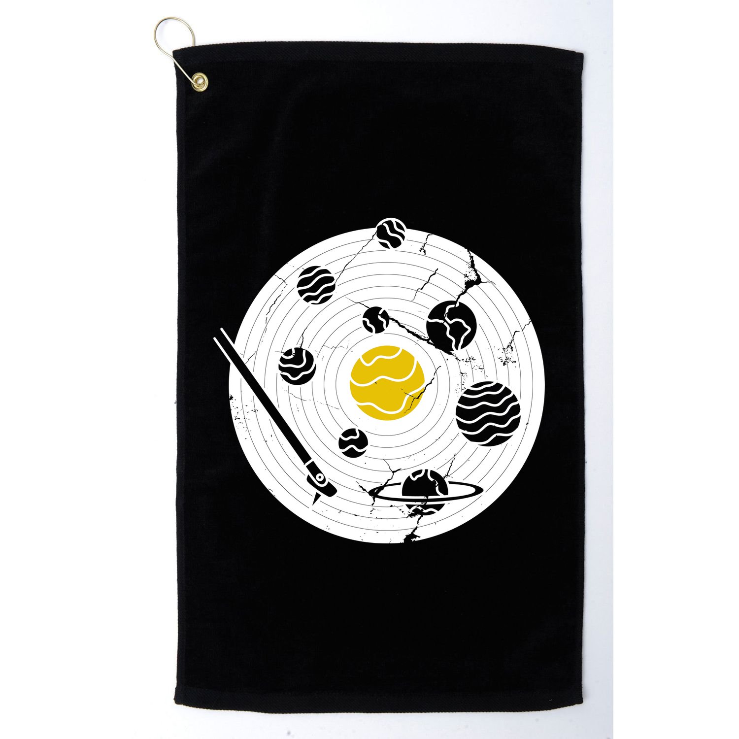 Solar System Vinyl Record Golf Towel