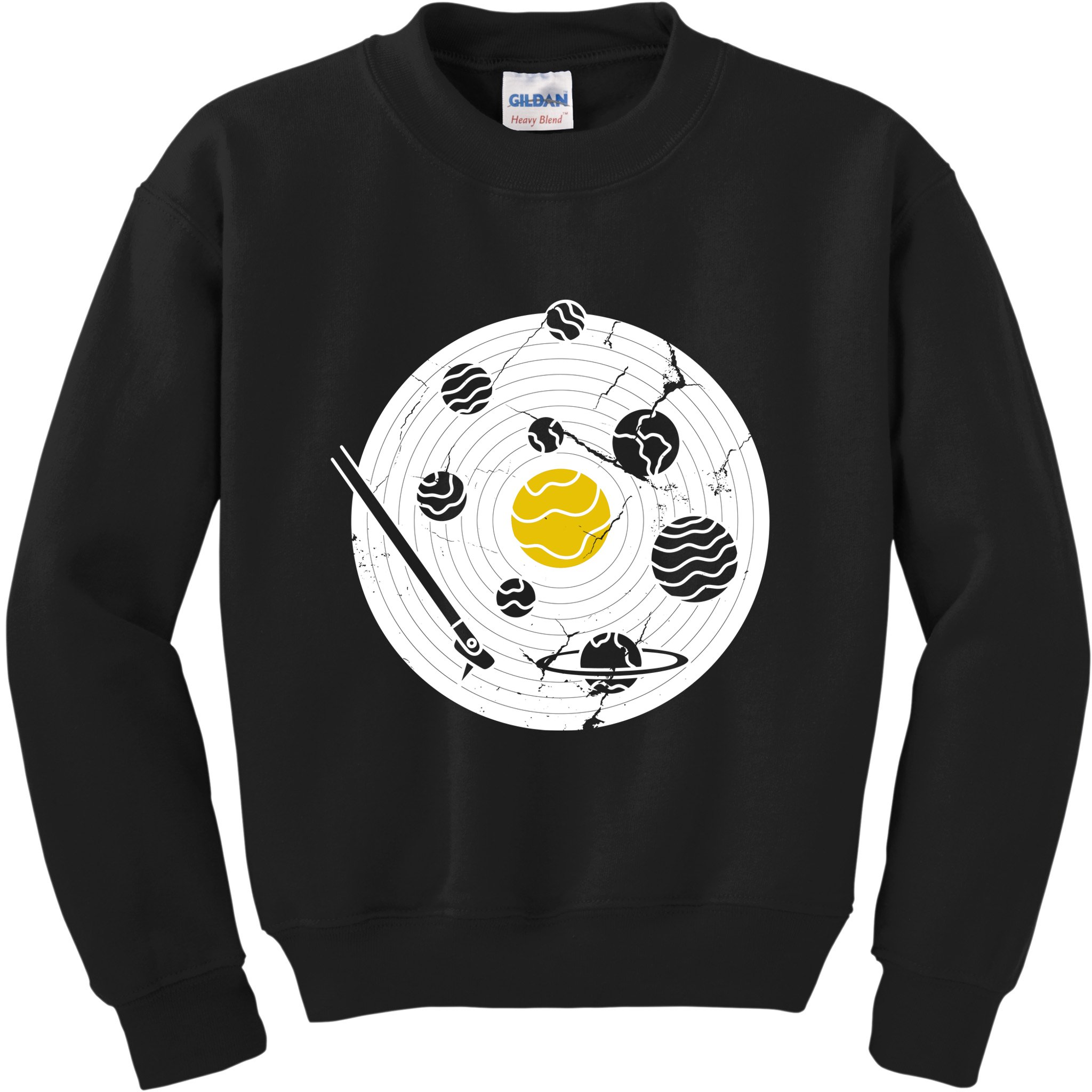 Solar System Vinyl Record Kids Sweatshirt