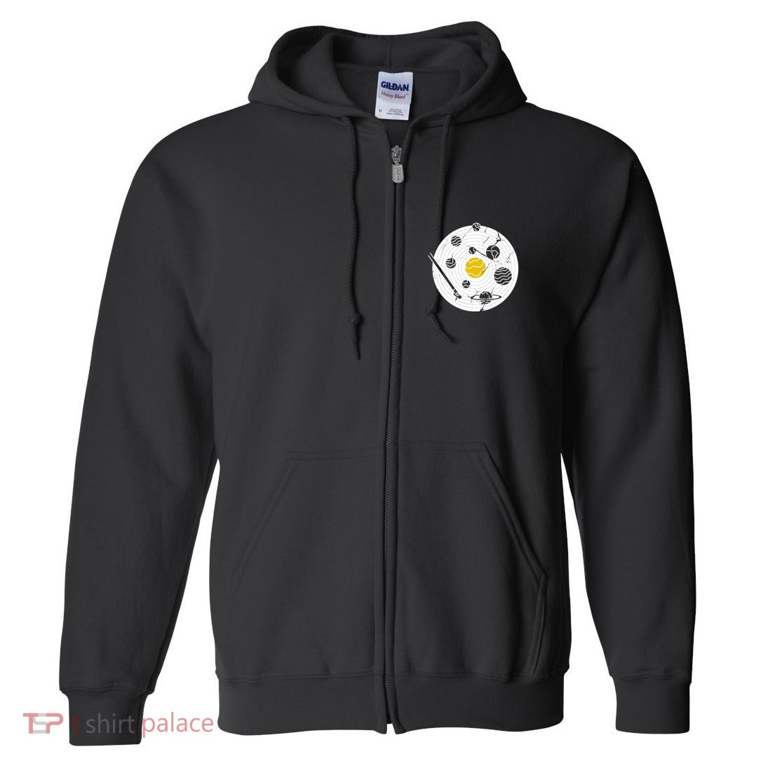 Solar System Vinyl Record Full Zip Hoodie