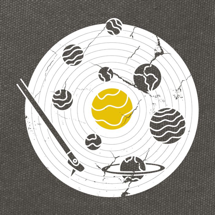 Solar System Vinyl Record Cotton Canvas Backpack