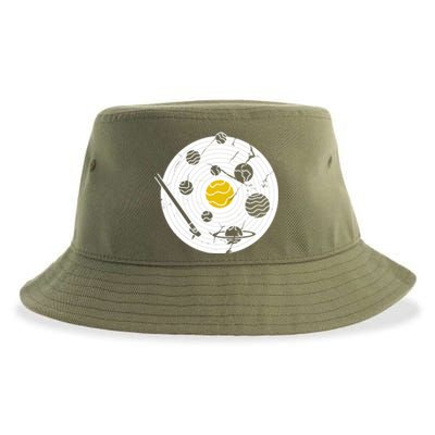 Solar System Vinyl Record Sustainable Bucket Hat