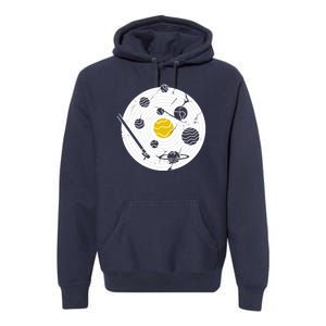 Solar System Vinyl Record Premium Hoodie