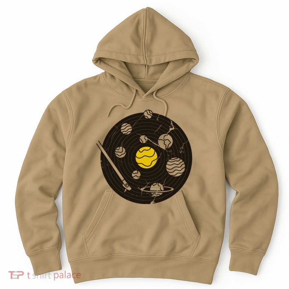 Solar System Vinyl Record Hoodie