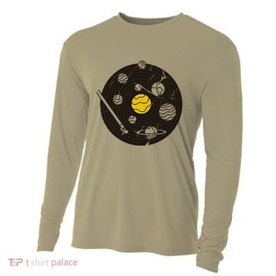 Solar System Vinyl Record Cooling Performance Long Sleeve Crew