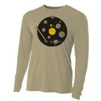 Solar System Vinyl Record Cooling Performance Long Sleeve Crew