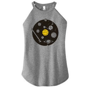 Solar System Vinyl Record Women's Perfect Tri Rocker Tank