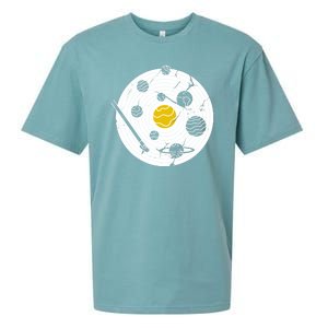 Solar System Vinyl Record Sueded Cloud Jersey T-Shirt