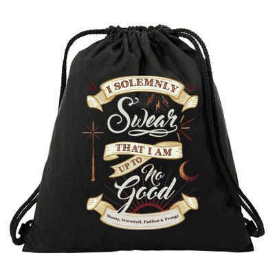 Solemnly Swear Up To No Good Marauders Map Drawstring Bag