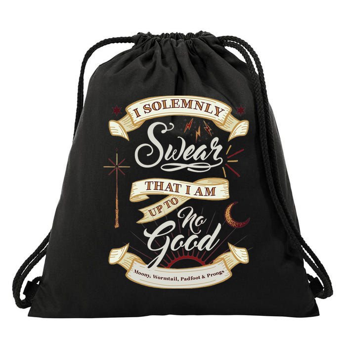 Solemnly Swear Up To No Good Marauders Map Drawstring Bag