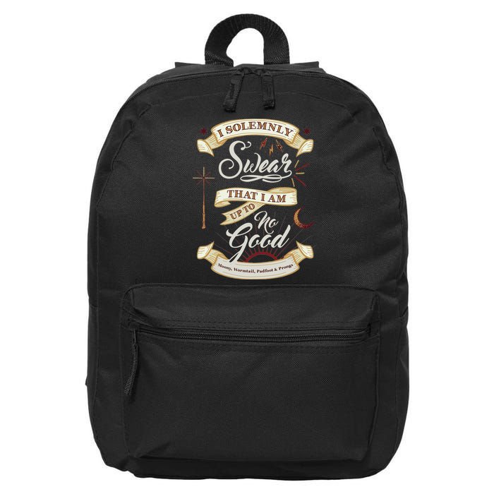 Solemnly Swear Up To No Good Marauders Map 16 in Basic Backpack