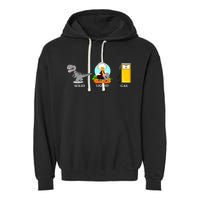 Solid Liquid Gas Dinosaur Garment-Dyed Fleece Hoodie