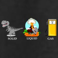 Solid Liquid Gas Dinosaur Garment-Dyed Fleece Hoodie