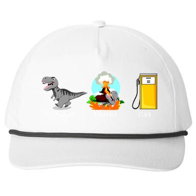 Solid Liquid Gas Dinosaur Snapback Five-Panel Rope Hat