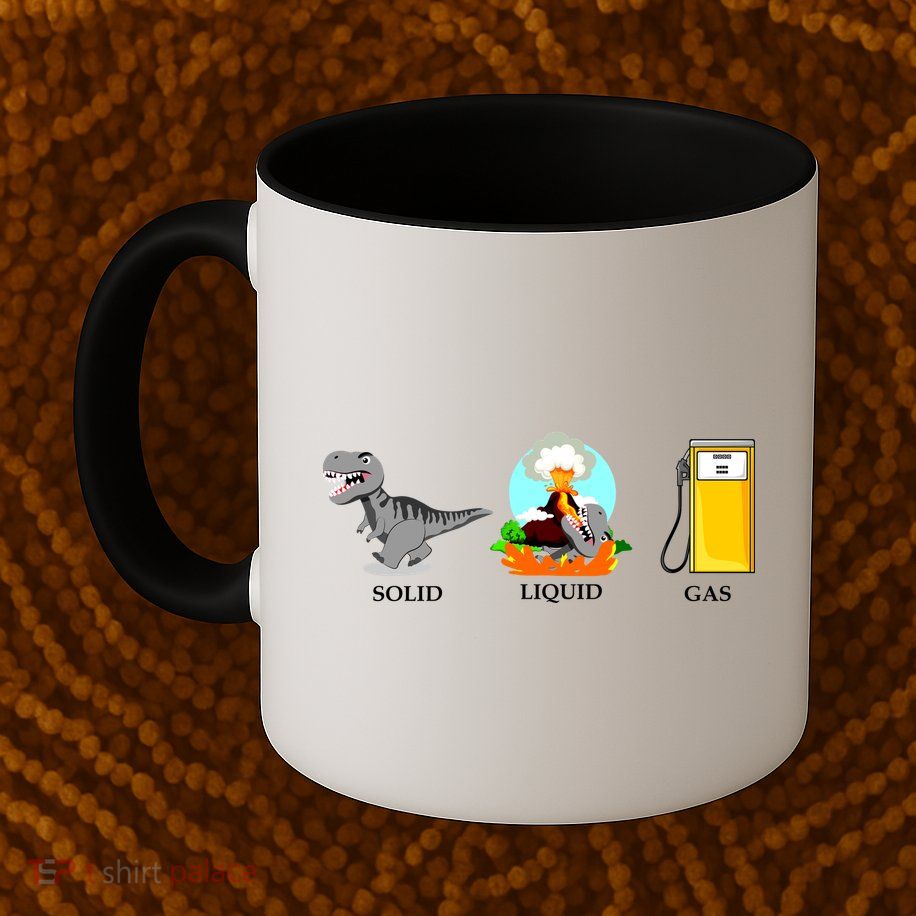 Solid Liquid Gas Dinosaur Mug