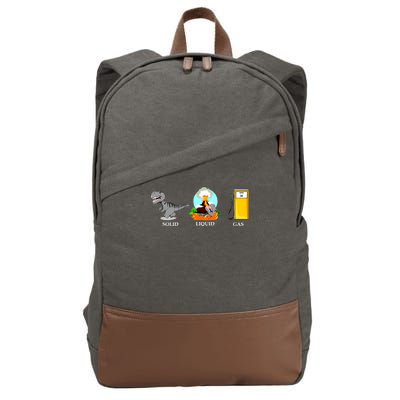 Solid Liquid Gas Dinosaur Cotton Canvas Backpack