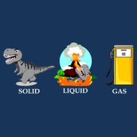 Solid Liquid Gas Dinosaur 7-Panel Snapback Hat