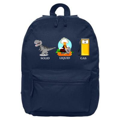 Solid Liquid Gas Dinosaur 16 in Basic Backpack