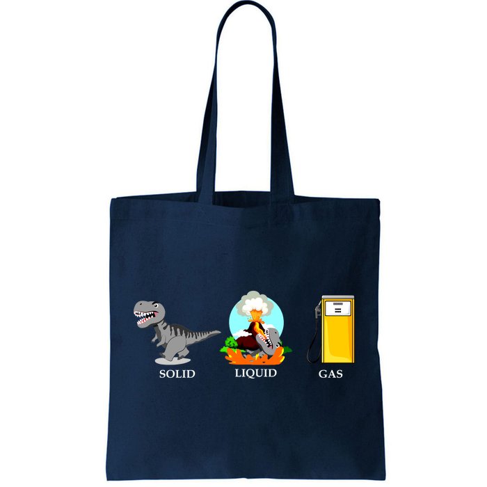 Solid Liquid Gas Dinosaur Tote Bag