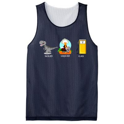 Solid Liquid Gas Dinosaur Mesh Reversible Basketball Jersey Tank