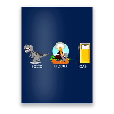 Solid Liquid Gas Dinosaur Poster