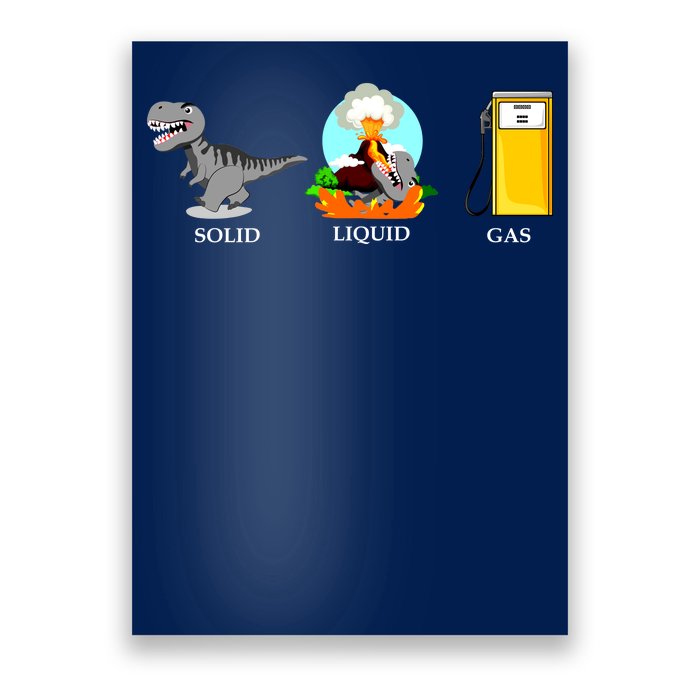 Solid Liquid Gas Dinosaur Poster