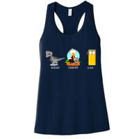 Solid Liquid Gas Dinosaur Womens Tank Top