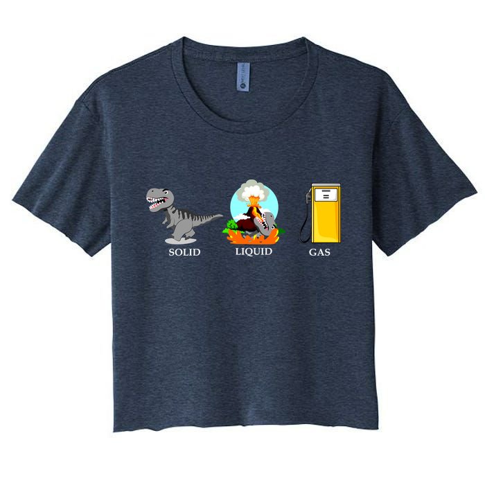 Solid Liquid Gas Dinosaur Crop Top