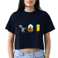 Solid Liquid Gas Dinosaur Crop Top