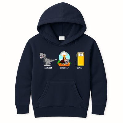 Solid Liquid Gas Dinosaur Kids Hoodie