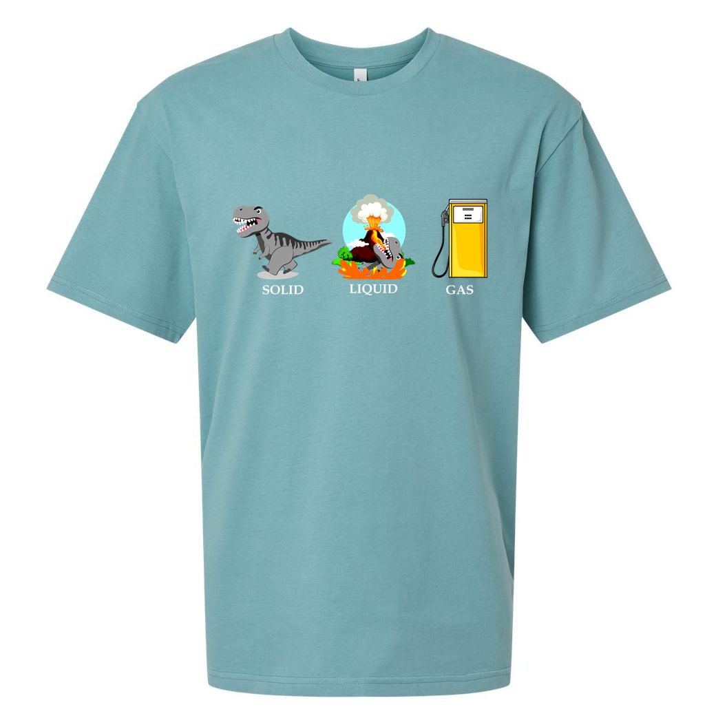 Solid Liquid Gas Dinosaur Sueded Cloud Jersey T-Shirt