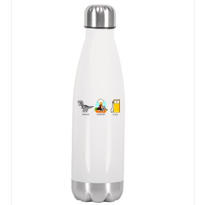 Solid Liquid Gas Dinosaur Stainless Steel Insulated Water Bottle