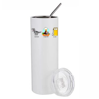 Solid Liquid Gas Dinosaur Stainless Steel Tumbler