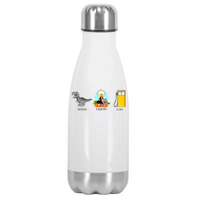 Solid Liquid Gas Dinosaur Stainless Steel Insulated Water Bottle