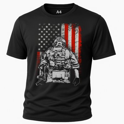 Solider US Flag Support The Troops Performance Shirt