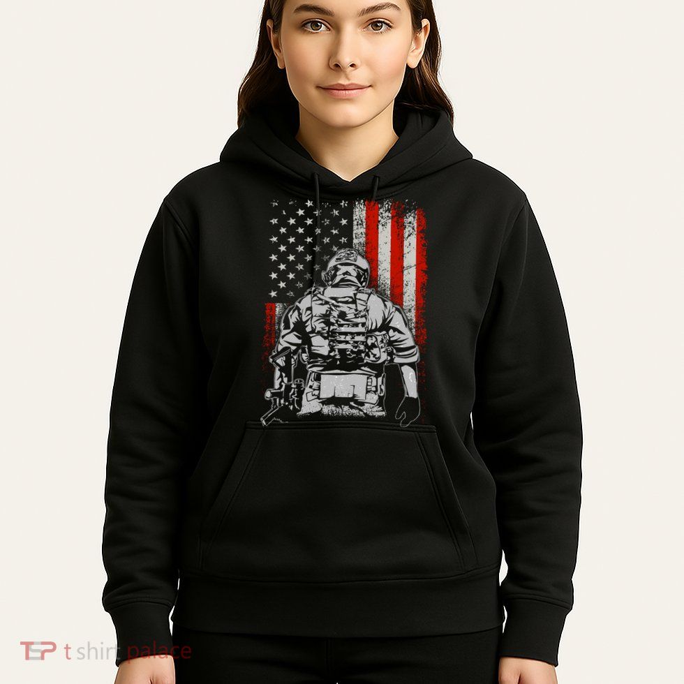 Solider US Flag Support The Troops Hoodie