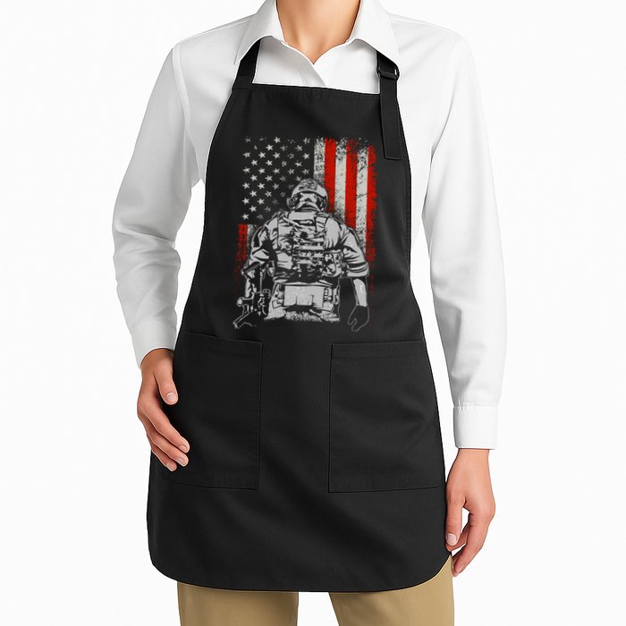 Solider US Flag Support The Troops Apron
