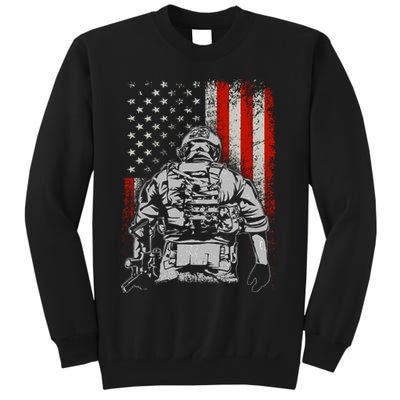 Solider US Flag Support The Troops Sweatshirt