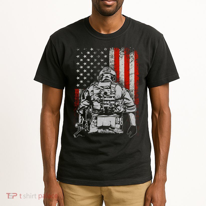 Solider US Flag Support The Troops Tall T-Shirt